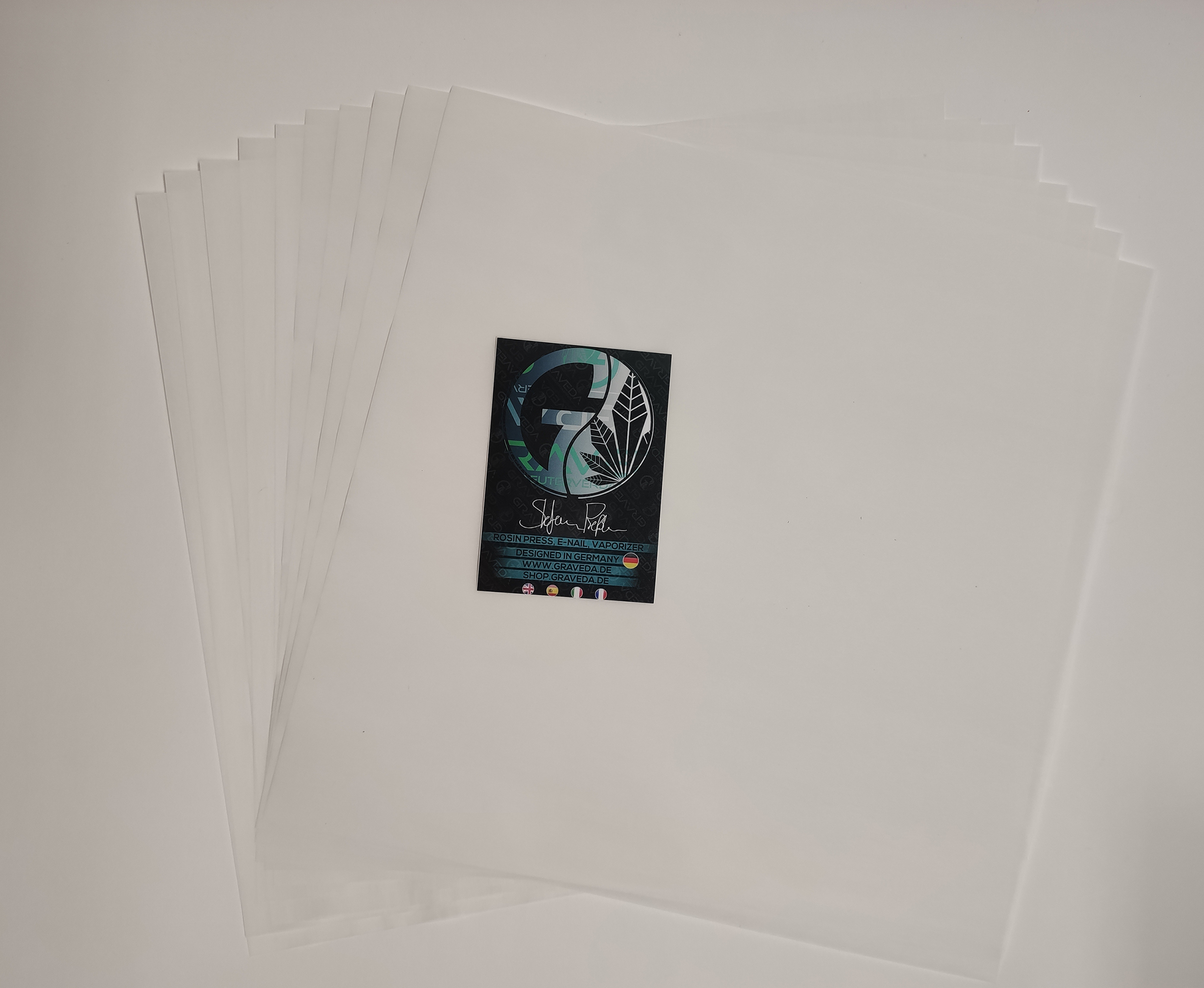 15x Graveda Pergamentpapier 30x30cm 4,5 Meter Doppelseitig mit Silikon beschichtetes parchment paper, Antihaft für Rosin Pressen