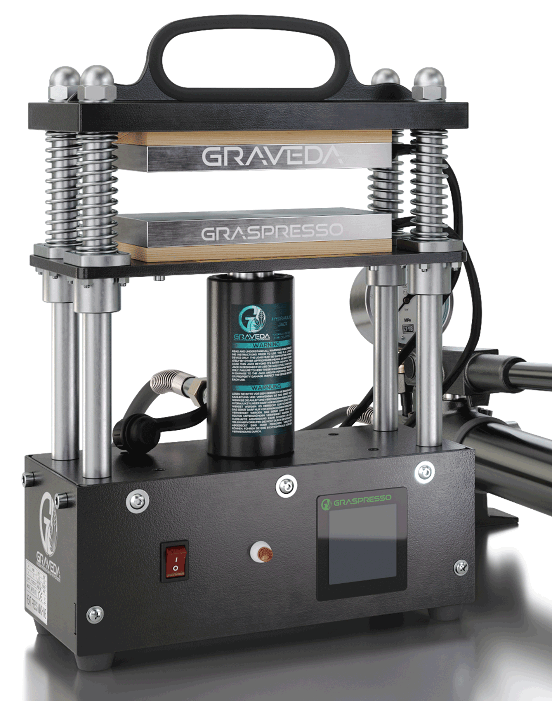 Graveda Refurbished Graspresso EPIC - 20T Rosin Press mit Druckanzeige, XL Platten