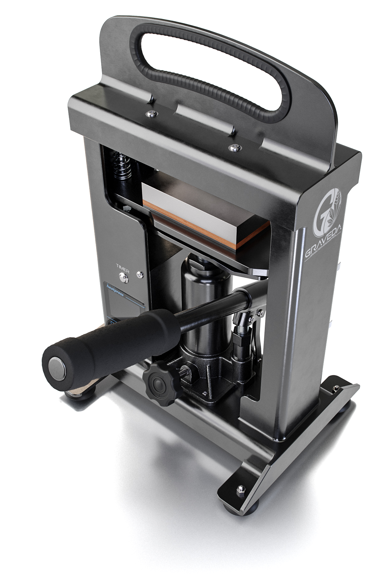 Graveda Refurbished Graspresso - 10t Rosin Press mit 10 Tonnen Hydraulik Zylinder, 12 x 6 cm Platten